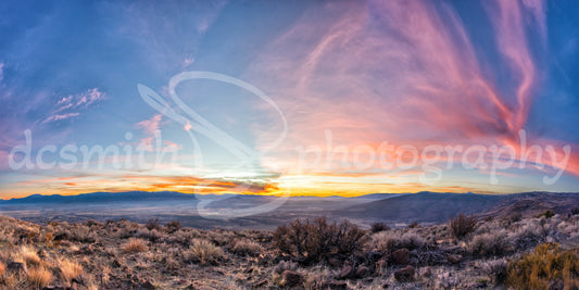 Sunset over Honey Lake Valley